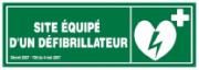 Site équipé d'un défibrillateur