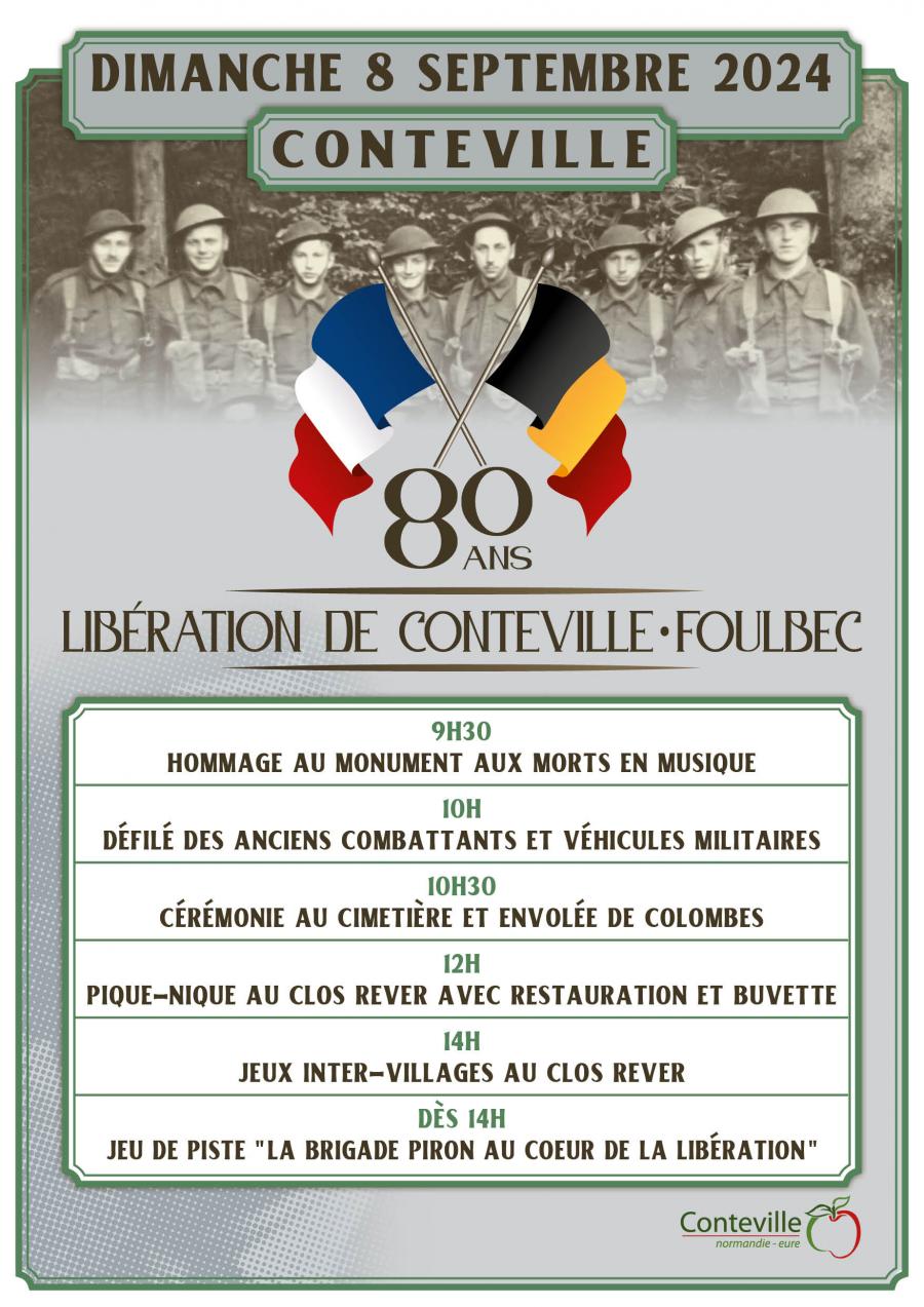 Programme des 80 ans de la libération Conteville-Foulbec