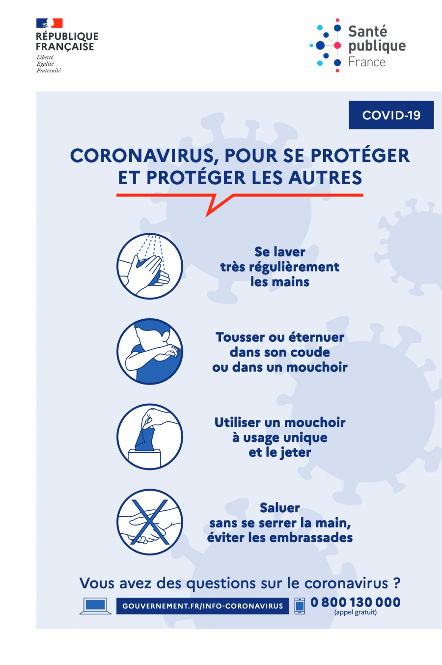 CORONAVIRUS, POUR SE PROTÉGER ET PROTÉGER LES AUTRES